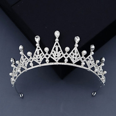Vương miện cô dâu đài các đá và ngọc trai VM13