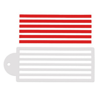 Khuôn rắc bột Stencil trang trí bánh, làm viền rau câu, Fondant hình sọc ngang kiểu Hàn Quốc – Mã số 1033