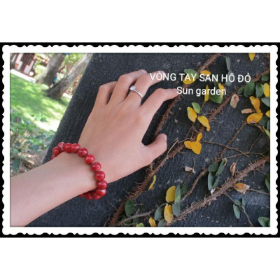 VÒNG TAY PHONG THỦY SAN HÔ ĐỎ MAY MẮN BÌNH AN