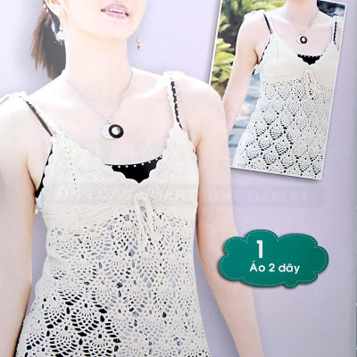 Bộ Sách Móc Len Sợi 15 Mẫu Thời Trang + Móc Len Sợi Tấm Lót, Thảm (Bộ 2 Cuốn)