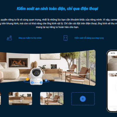 Camera wifi trong nhà EZVIZ H6C G1 4K Sắc nét, AI nhận diện người, thú cưng - hàng chính hãng
