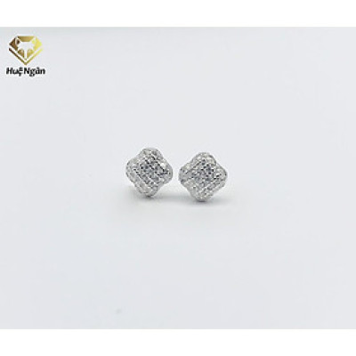 Bông tai bạc Ý 925 Huệ Ngân - Nụ vuông cá tính Rye140284