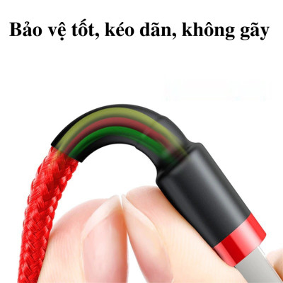 Cáp sạc Baseus Cafule Series nhanh và truyền dữ liệu tốc độ cao Usb to IP 2.4A CALKLF- Hàng chính hãng