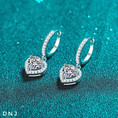 Bông tai bạc hình trái tim chất liệu bạc s925 MS0780