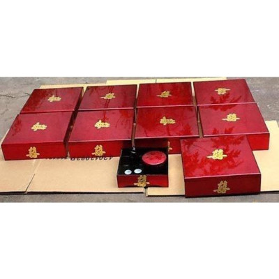 Mâm quả sơn mài cao cấp Thanh Bình Lê các loại quả vuông, tròn, trái tim và lục giác