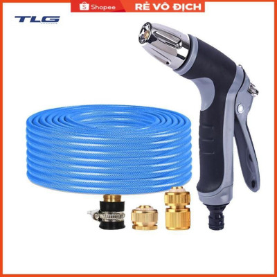 Vòi phun xịt rửa xe, tưới cây chuyên nghiệp 20m 206817 (cút đồng nối đồng) 