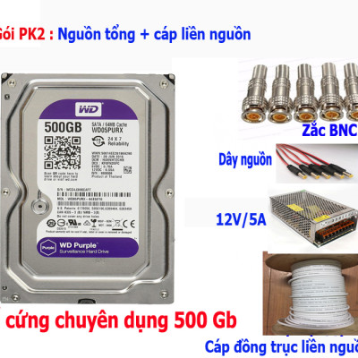 Trọn bộ 8 camera Hikvision và đầu ghi chính hãng 