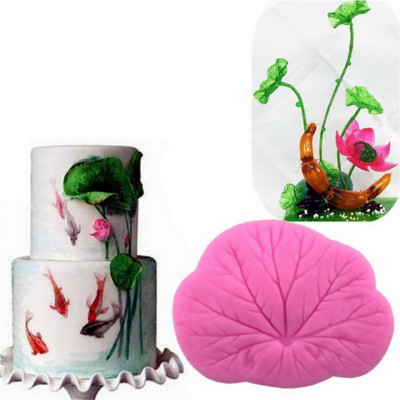 Bộ 2 khuôn silicon làm bánh, rau câu hoa sen và lá sen – Mã số 1017