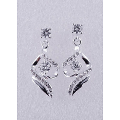 Bông tai bạc S925 Italia Bạc Xinh Huệ Ngân Lá tầm xuân RYE14096