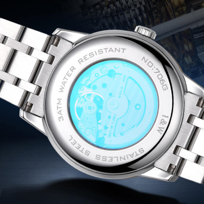 Đồng Hồ Nam I&W Carnival 706G Chính Hãng Full Box Chống Nước Kính Chống Xước Dây Thép Cao Cấp BH 60T (Máy Cơ Tự Động)