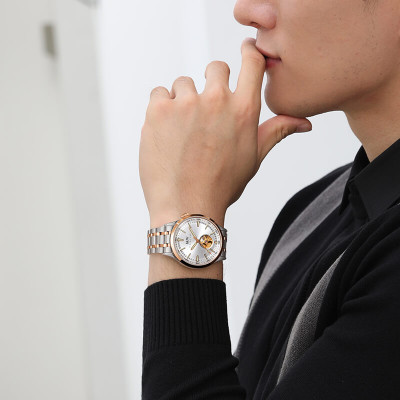 Đồng hồ nam chính hãng IW CARNIVAL IW590G-1 Kính sapphire ,chống xước,Chống nước ,Bảo hành 24 tháng,Máy cơ (Automatic),Dây kim loại thép không gỉ 316L,thiết kế lộ cơ 