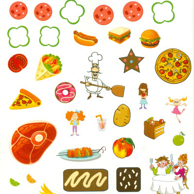 Play With Sticker - Food (Chơi Cùng Hình Dán - Thức Ăn)