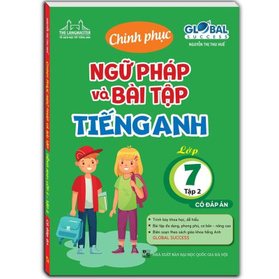 Sách - Global Sucess - Chinh Phục Ngữ Pháp Và Bài Tập Tiếng Anh + Chinh Phục 4 Kỹ Năng Tiếng Anh Lớp 7 - Combo 4 Cuốn - Minh Thắng