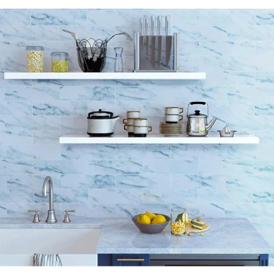 Bộ 2 Kệ Gỗ Treo Tường Kết Cấu Không Giá Đỡ Tundo KT 120x20x2.5 cm