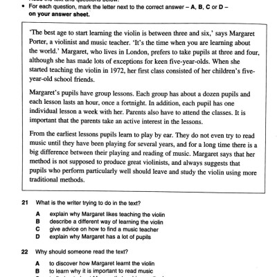 Cambridge Preliminary English Test 3 Student