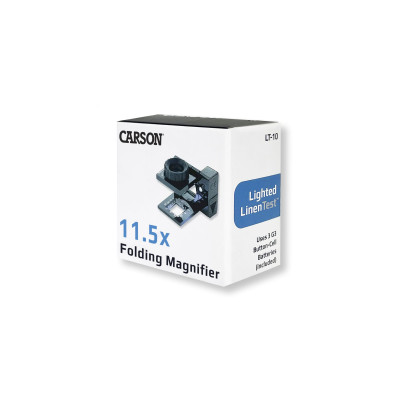 Kính lúp mini soi vải có thước đo Carson 11.5x (có đèn) LT-10 - Hàng chính hãng