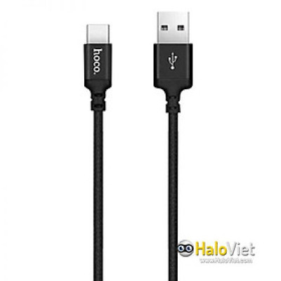 Cáp sạc Type C Hoco X14 dây dù Chính hãng Siêu Bền, Sạc nhanh tối đa 2.4A, Chống rối, Chống đứt - Hàng chính hãng