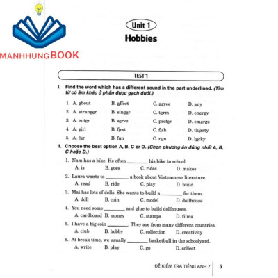 sách - đề kiểm tra tiếng anh 7 (dùng kèm sách giáo khoa kết nối)