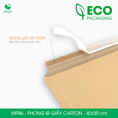 MPB6 - 42x30 cm - 60 phong bì carton đóng hàng - Bìa gói hàng, bìa cứng, bì thư | Magix Packaging