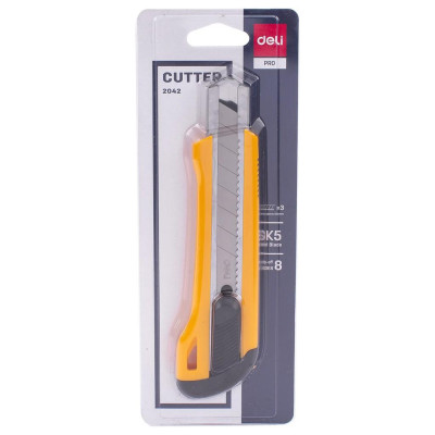 Dao rọc giấy Deli, cỡ lớn Đỏ/Vàng giao Màu Ngẫu Nhiên - 1 cái - E2042