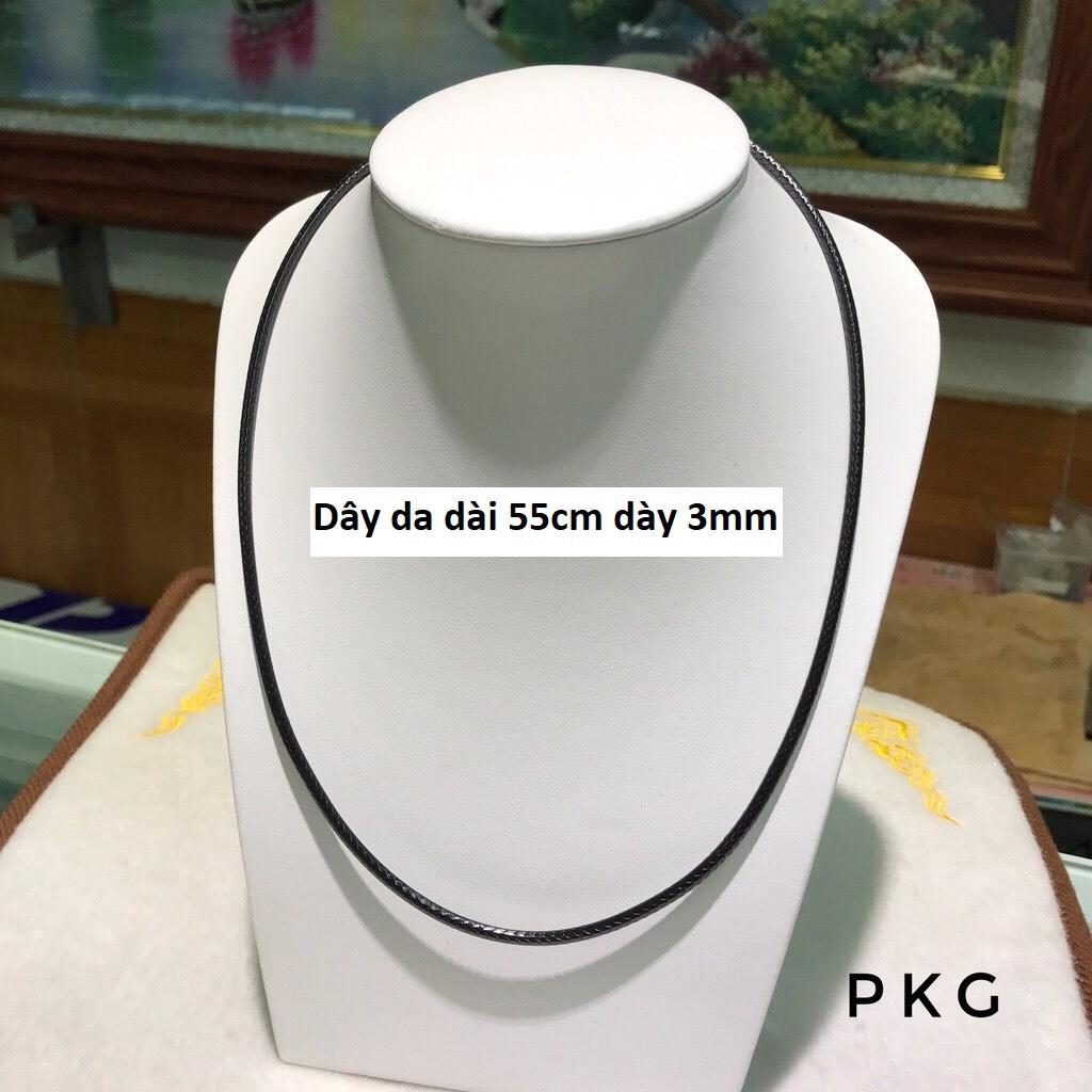 Vòng cổ dây da móc khóa nam châm inox