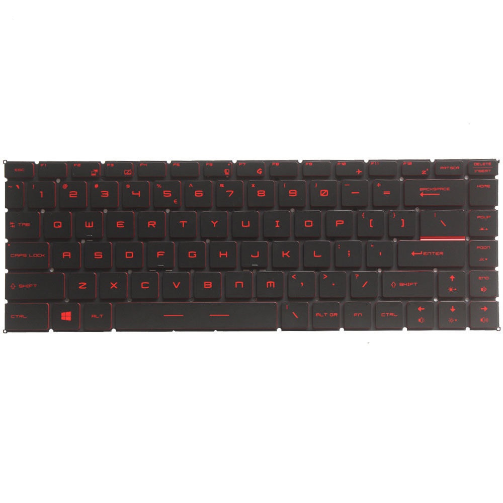 Bàn phím dành cho Laptop MSI GF63 GF65 GS65 ĐEN ĐỎ LED - hàng nhập khẩu