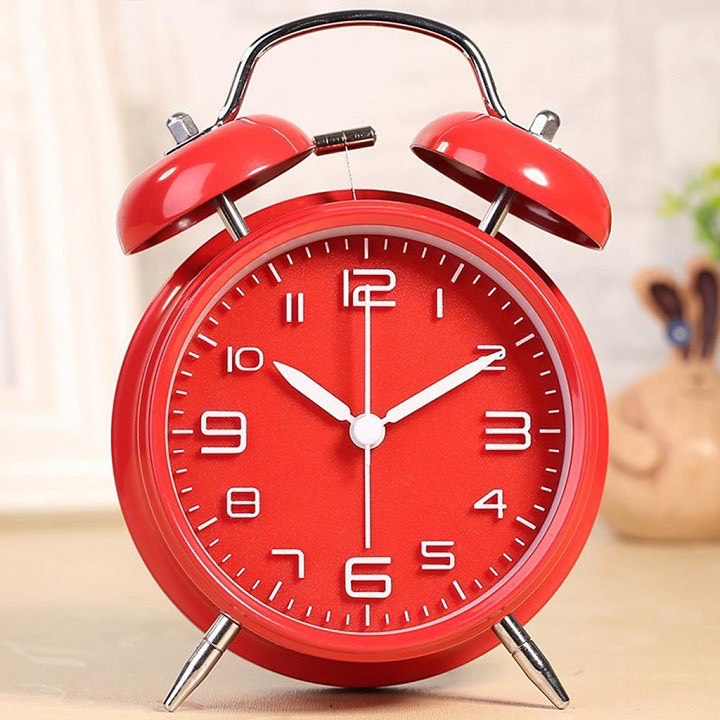 Đồng Hồ Báo Thức Để Bàn Phong Cách Vintage, 2 Quả Chuông To - Hàng Chính Hãng