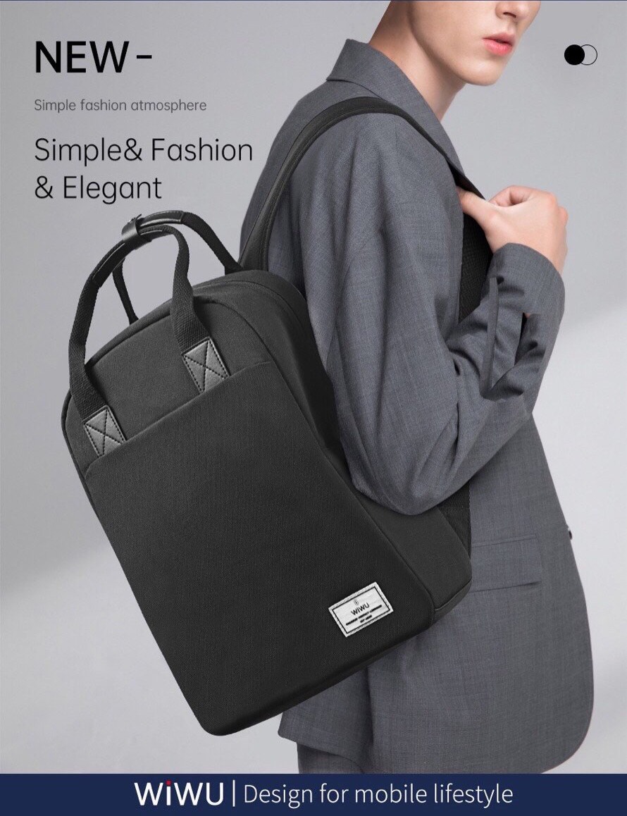 Balo Wiwu Ora Backpack Dành Cho Điện Thoại Di Động, Máy Tính Bảng, Macbook, Laptop Được Làm Bằng Chất Liệu Chống Thấm Nước, Sức Chứa Lớn - Hàng Chính Hãng