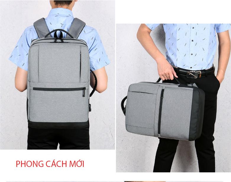 Ba lô nam thời trang cao cấp phong cách châu âu chứa laptop 15,6 inh