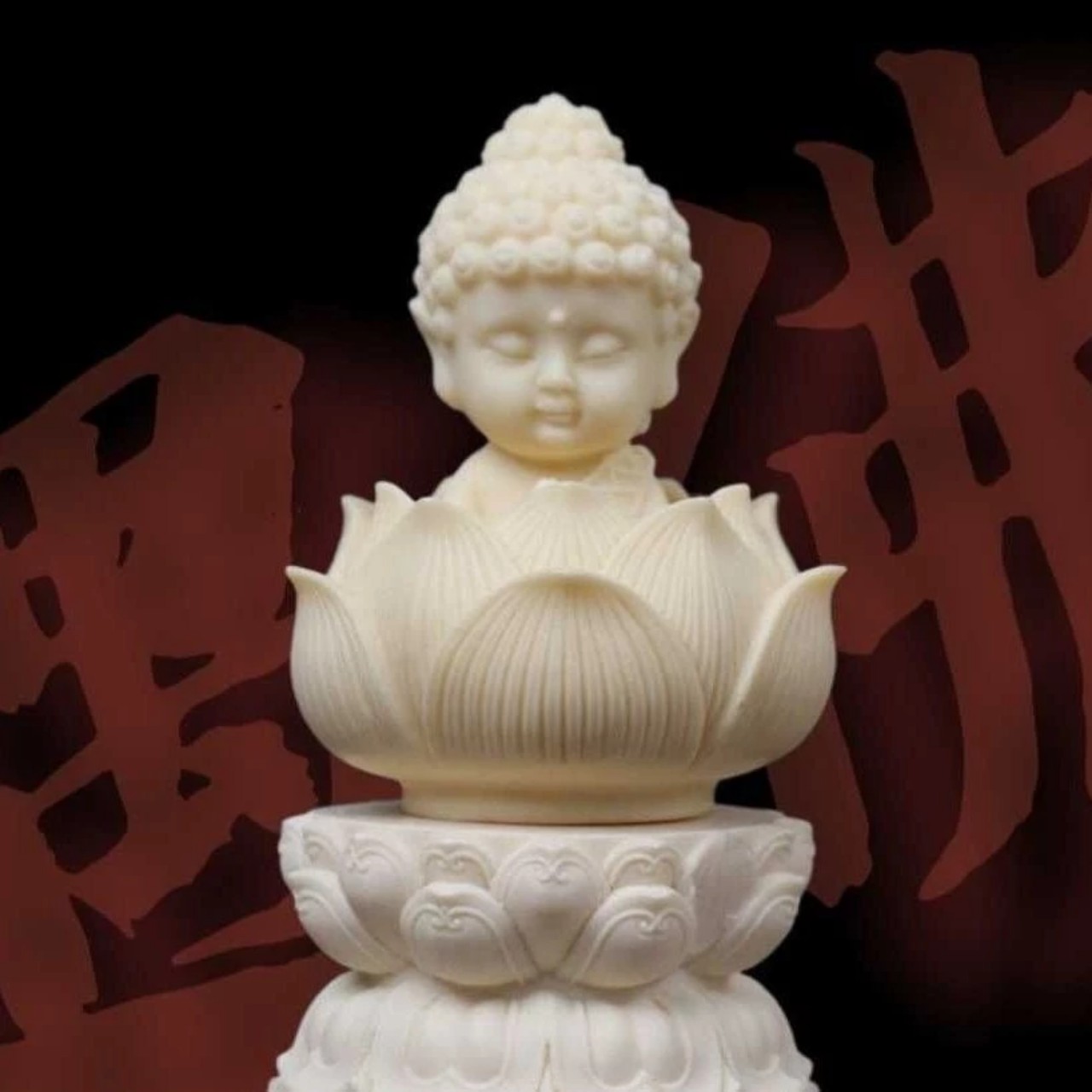 Tượng Phật Ngồi Đài Sen Cầu Bình An Phụ Kiện Ô Tô , Trang Trí Ban Thờ - Tượng Phong Thủy - Hàng CHính Hãng MINIIN