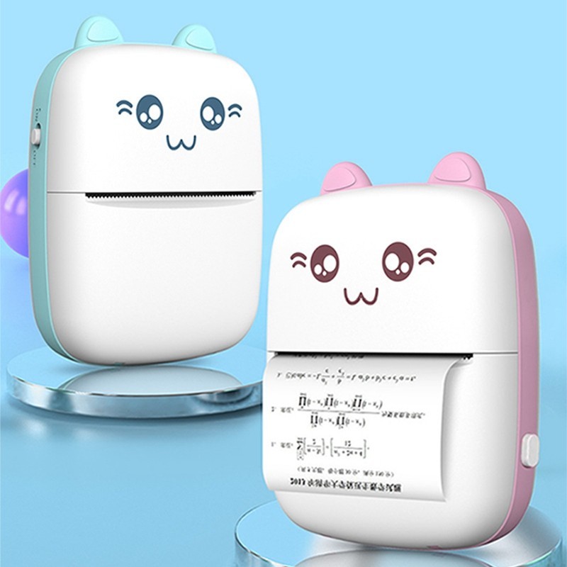 Máy in nhãn nhiệt cầm tay Mini Máy in bỏ túi Bluetooth không dây Android IOS Điện thoại Máy in ảnh Máy tạo nhãn - Hàng Nhập Khẩu