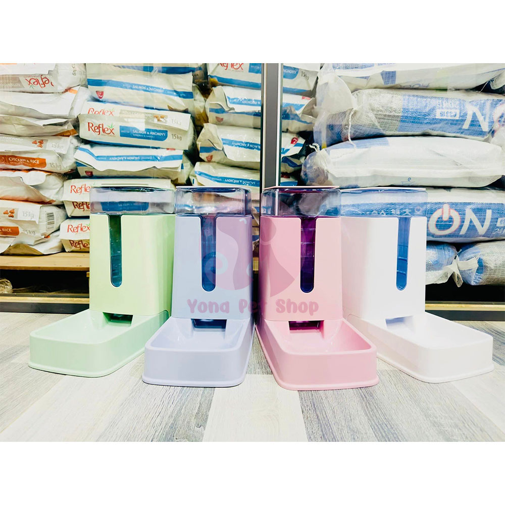 Khay Bát Ăn Khay Bát Uống Tự Động Cho Chó Mèo Cao Cấp 3,5L - YonaPetshop