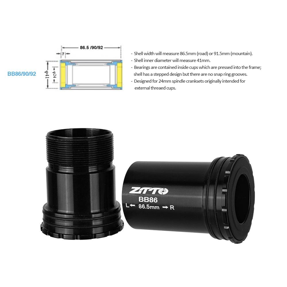 Khóa Trục-Giữa Xe Đạp Leo Núi Tương thích với BB86, BB90, BB92. bằng hợp kim nhôm, siêu mạnh và bền