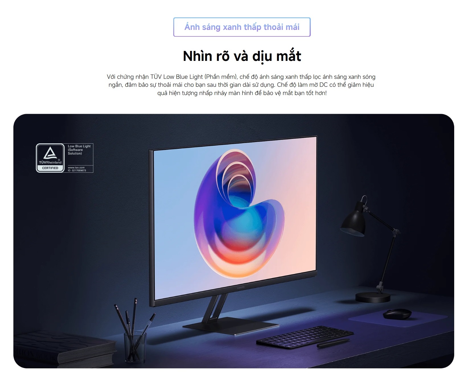 Màn Hình Máy Tính Xiaomi 2K Monitor A27Qi EU 27inch / LCD IPS / 100Hz / 2K / 6ms - Hàng Chính Hãng