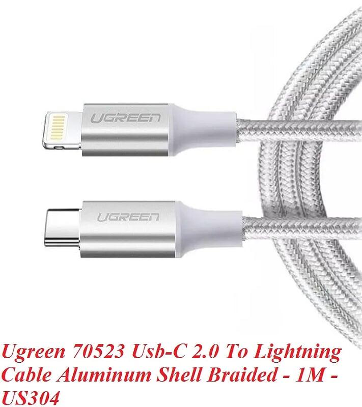 Ugreen UG70523US304TK 1m cáp usb type c ra lightning 2.0 màu trắng - HÀNG CHÍNH HÃNG