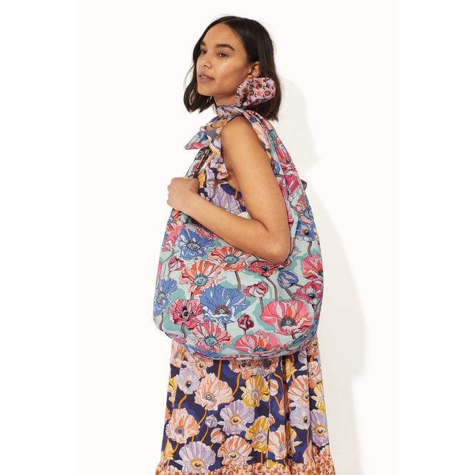 Cath Kidston - Túi đeo vai/Large Reversible Knotted Shopper - Summer Poppy Midscale - Pink/Cream -1049114