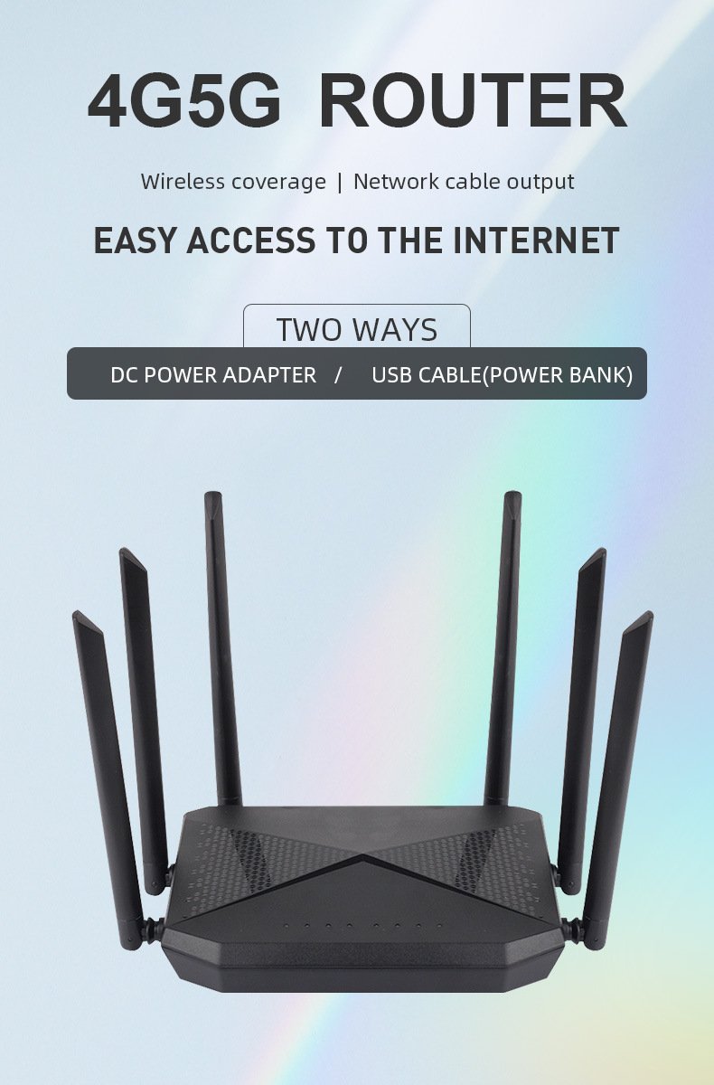Phát wifi từ sim 4G B618 tích hợp 6 ăngten, bộ phát wifi 4G LTE có 4 cổng WAN/LAN, 6 ăngten Siêu Khỏe - hàng chính hãng
