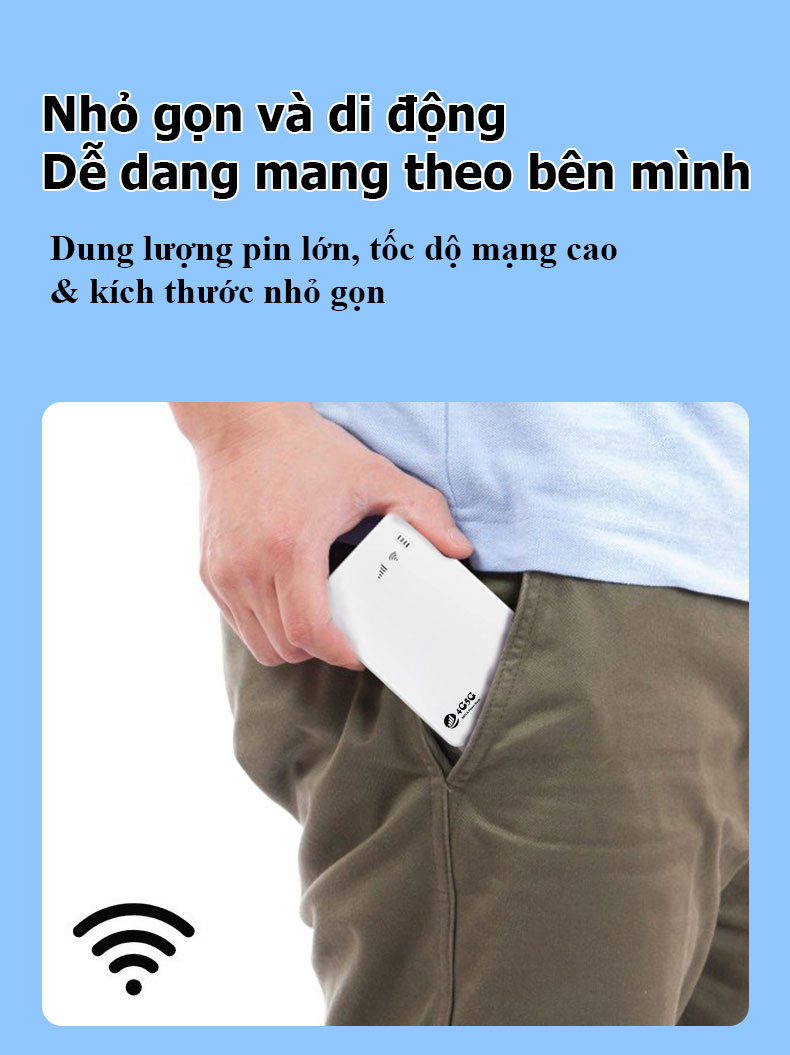 Cục phát wifi từ sim 4G kiêm pin sạc dự phòng TP10000, bộ phát wifi di động tốc độ cao 300Mbps, sử dụng mọi loại sim - Hàng nhập khẩu
