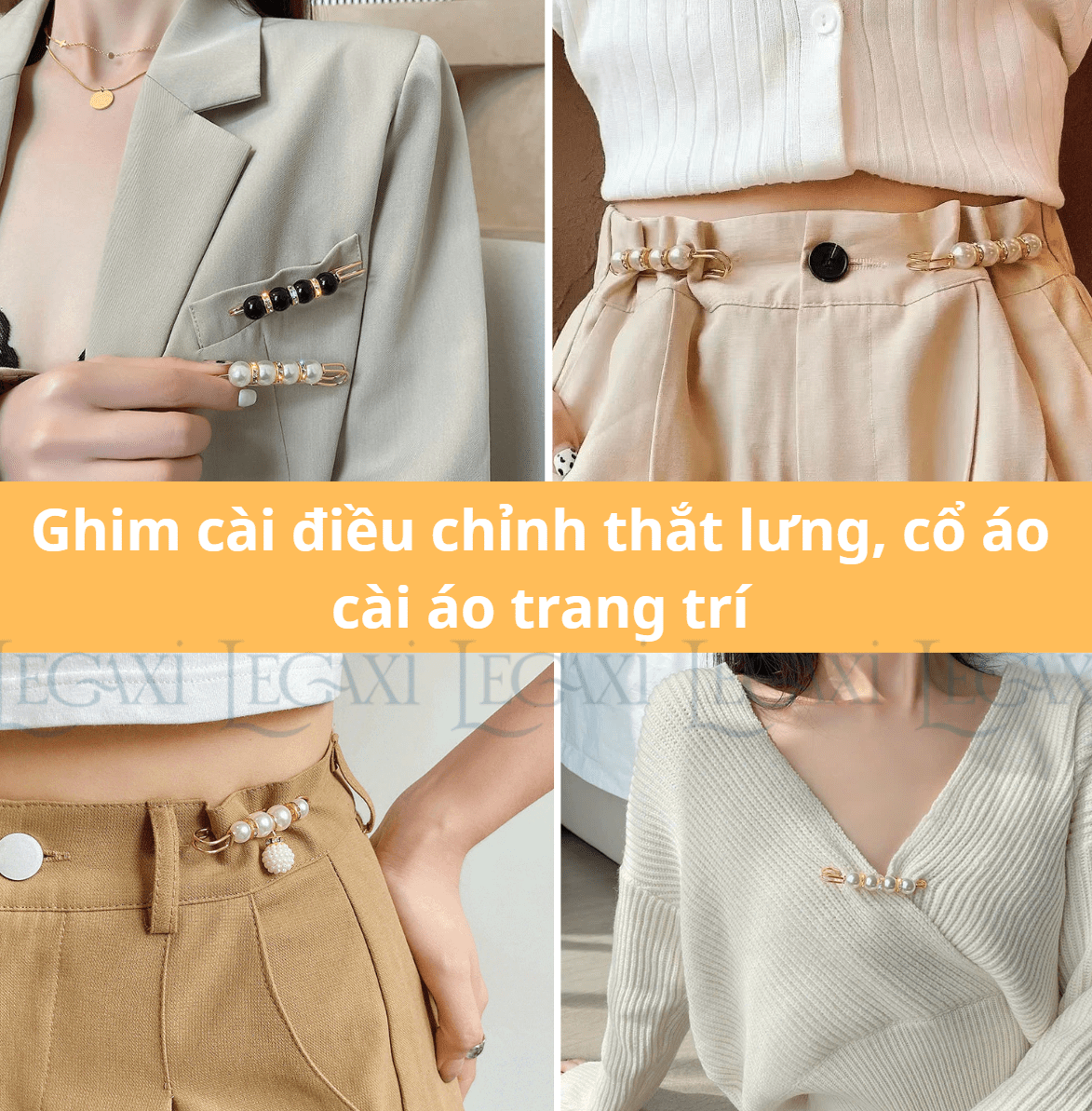 Ghim Cài Điều Chỉnh, Cố Định Quần Áo, Thắt Lưng, Thu Hẹp Eo, Chống Hở Cổ Áo ,Trang Trí Tạo Kiểu