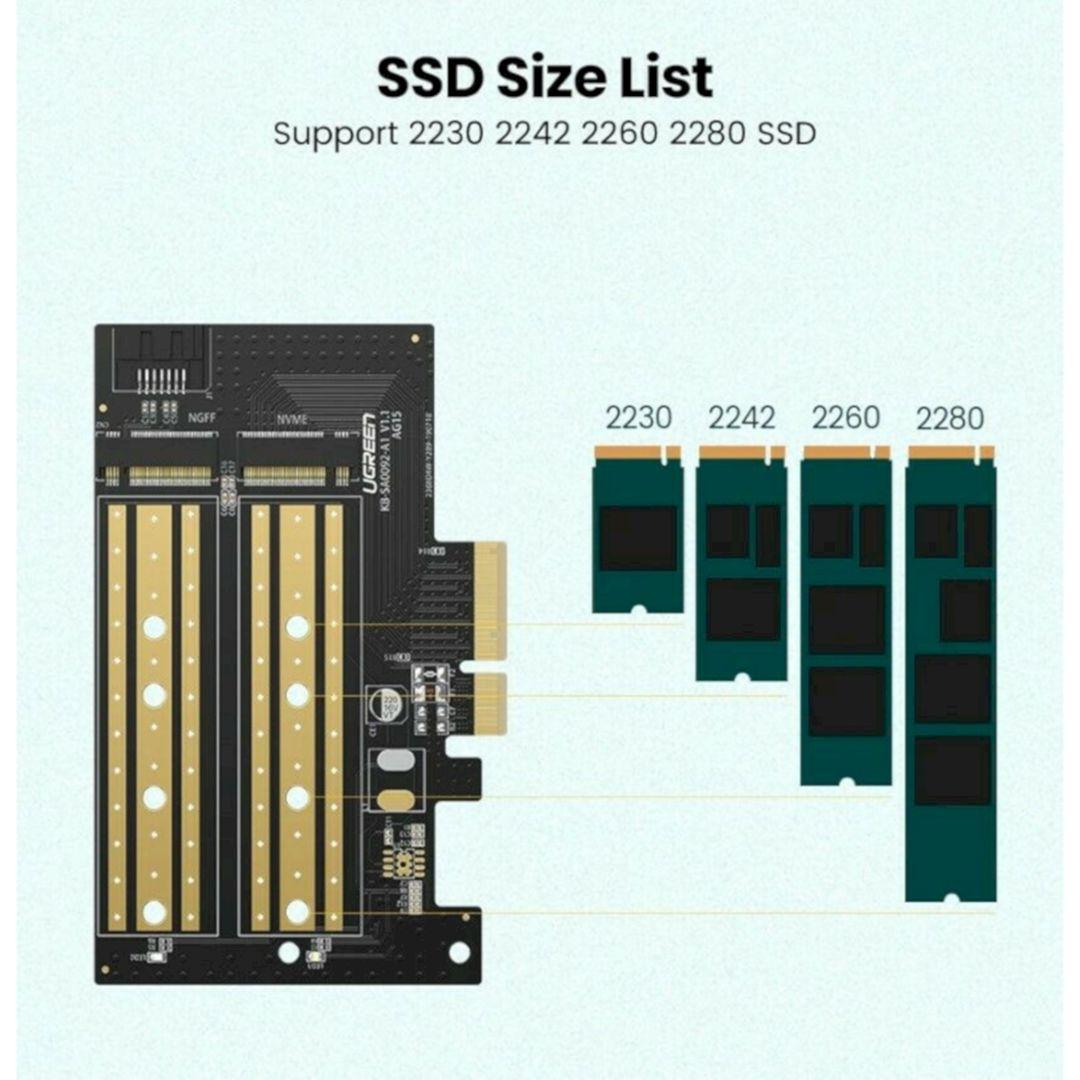 Ugreen UG70504cm302TK Card chuyển Pci-e sang M.2 NVME - M.2 SATA ( NGFF ) - HÀNG CHÍNH HÃNG