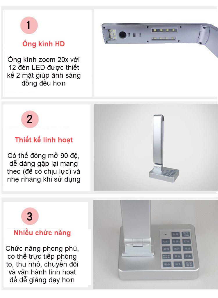ROGTZ - Máy Chiếu Vật Thể Scan Tài Liệu Màu Tốc Độ Cao K800 Plus Lấy Nét Tự Động Scan A3/A4/A5 Camera 10MP Kết Nối VGA - HDMI - USB - AV Google Meet Văn Phòng Lớp Học DirectConnect Visualizer UltraZoom GoogleMeet Office Classroom Hàng Chính Hãng