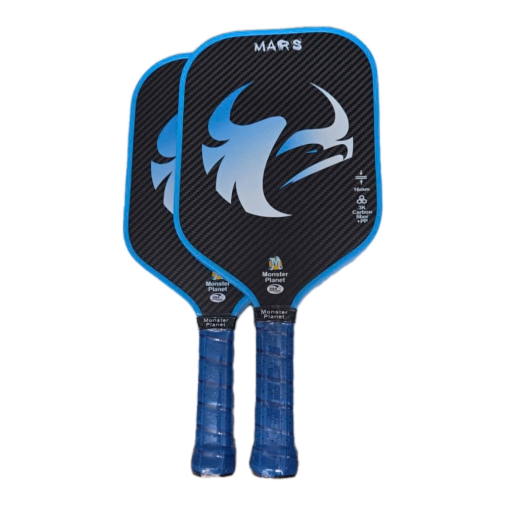 Fee ship 1 Vợt Pickleball Mars Chuyên Nghiệp USAPA Approved. Raw Carbon 3k- mặt vợt nhám, Carbon Đánh Bao Ngon Sport