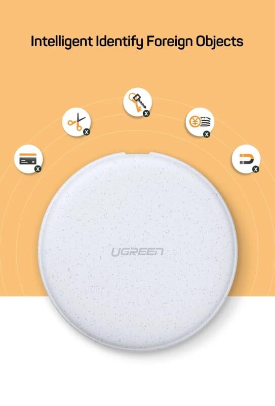 Ugreen UG60112CD186TK 10W Màu Trắng Đế sạc không dây - HÀNG CHÍNH HÃNG