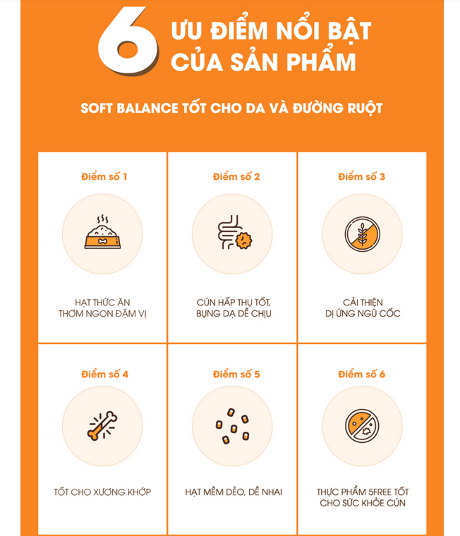 Hạt Mềm Chó Cao Cấp | Soft Balance | Giúp Đường Ruột Khỏe Mạnh | Túi 1,2kg (12 túi nhỏ 100g tiện dụng