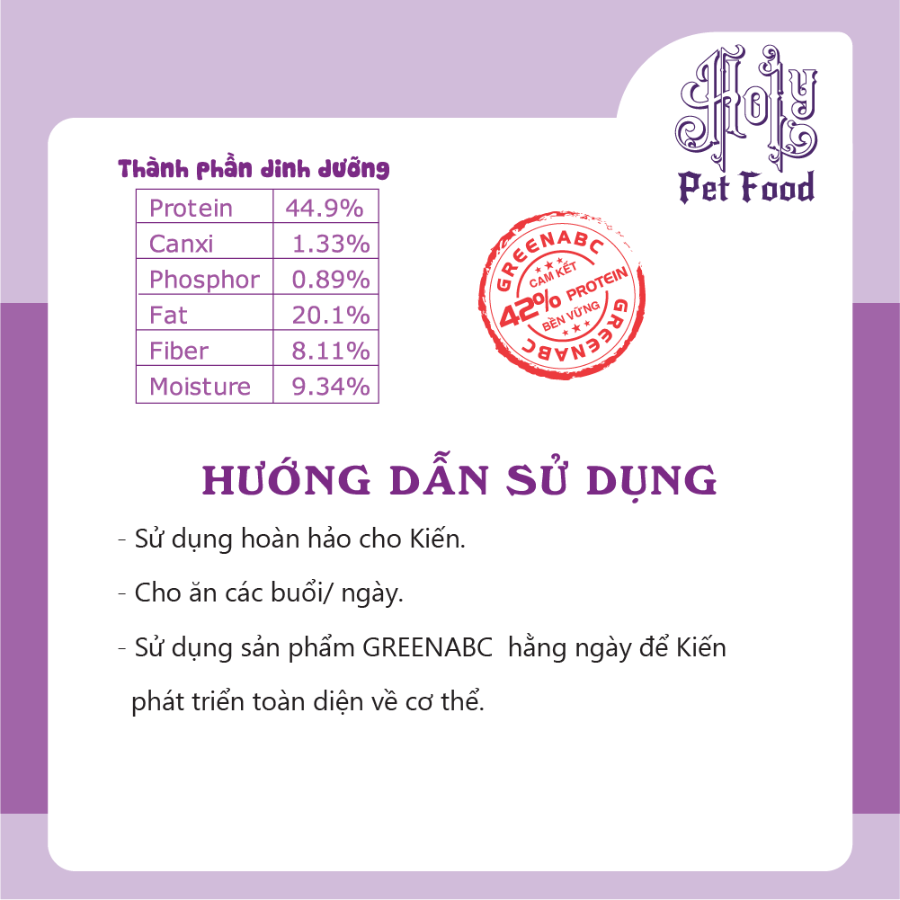 Thức ăn dành cho KIẾN - ANT