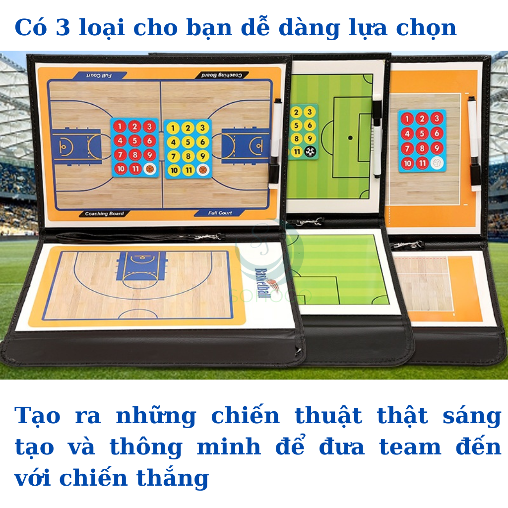 Bảng Chiến Thuật Thể Thao Đa Năng – Bóng Rổ, Bóng Đá, Bóng Chuyền (kèm nam châm & bút dạ) Bảng Chiến Thuật Đa Năng 3in1 – Dùng Cho Bóng Rổ, Bóng Đá, Bóng Chuyền Bảng Ghi Chiến Thuật Thể Thao Kèm Nam Châm & Bút Xóa