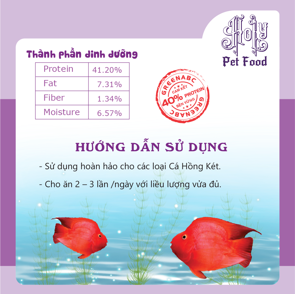 Thức ăn Cá HỒNG KÉT - Red Parrot Fish - Tăng đề kháng, Màu sắc rực rỡ - hộp 350g