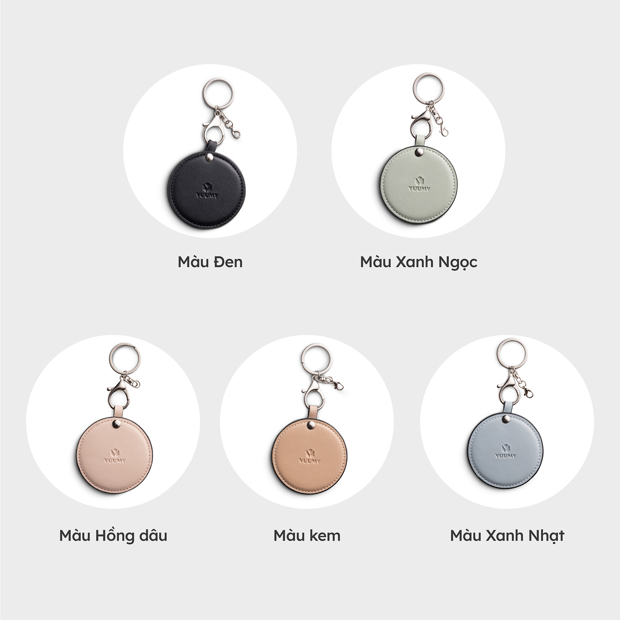 Móc khóa Yuumy ( Thời trang nữ tích hợp gương dễ thương - Móc khóa da Seasand YMK23 )