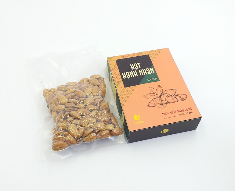HẠT HẠNH NHÂN MỸ RANG NGUYÊN VỊ - HỘP 250G