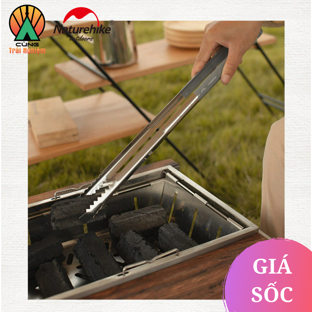 Kẹp Gắp Than Naturehike Thép Không Gỉ Dành Cho Dã Ngoại, Nấu Nướng Ngoài Trời NH20SK008